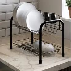 Escorredor de Louça Duplex Beliche 13 pratos 6 Copos Não Enferruja Resistente Linha Luxo