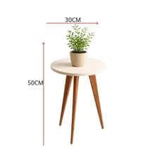 Mesa de Apoio Redonda Mesa Lateral de MDF Pés Palito Madeira Mesinha Tripe Porta Quadros Decoração