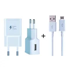 Kit Carregador 15W Turbo + Cabo Micro USB Samsung Original A03 A03s A10 J3 J5 J7 Note 5 S6 S7