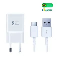 Kit Carregador Samsung Branco Original 15W A04 A05 A06 A15 A55 M36 M55 M56 S24 S25 Plus