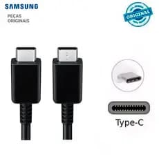 Cabo Samsung Original Tipo C Super Fast Charge 1M A15 A16 A35 A55 S23 Plus S24 S25 Ultra