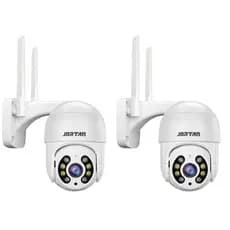 Kit 2 Câmera de Segurança IP A8 Wi-fi Branco com Áudio Bidirecional Visão Noturna LED Infravermelho - com App YOOSEE