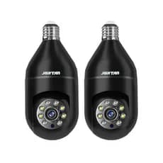 Kit 2 Mini IP Câmera de Segurança Wi-fi Preto com Áudio Bidirecional Visão Noturna e Sensor de Movimento - YOOSEE
