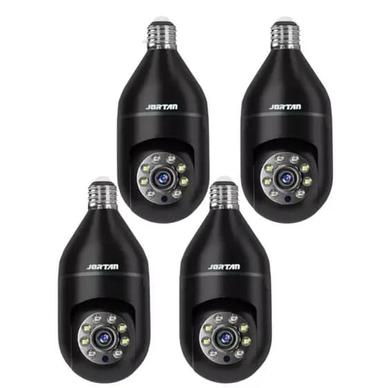 Kit 4 Mini IP Câmera de Segurança Wi-fi Preto com Áudio Bidirecional Visão Noturna e Sensor de Movimento - YOOSEE