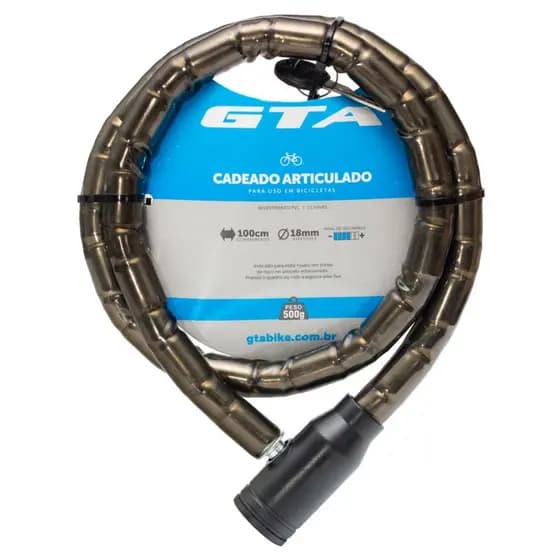 Cadeado grosso para Moto Bicicleta Bike Capacete Portão 18mm x 1 metro GTA