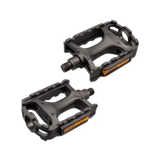 Par de Pedal para bicicleta bike 1/2 mtb nylon preto com refletor Paco