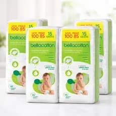 Algodão Quadrado Para Bebê Bellacotton – Macio, Seguro e Biodegradável-400 unidades