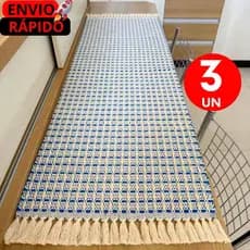 Caminho de Mesa Luxo Azul Reforçado Usar em Mesas de Jantar, Aparadores, Balcões ou Mesas de Centro