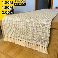 Trilho de Mesa Artesanal com Franjas Decorar Mesas, Balcões ou Aparadores - Para quem Ama Artesanato