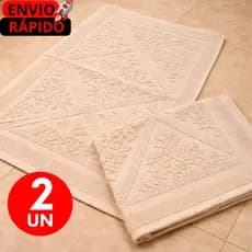 Kit 2 Tapetes Pequeno Safira 0.55 x 0.75 Algodão Cozinha Porta Banheiro
