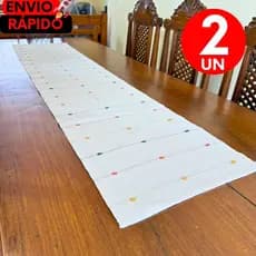 Kit  Peças Caminho de Mesa Premium Tear  sem  Franjas– Ideal para Mesa Posta e Decoração Residencial