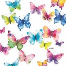 Guardanapo de Papel Decoupage 33x33 Fantasia de Borboletas 133002967