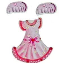 Adesivo 3D AD1165 Vestido Rosa Toke e Crie