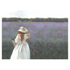 Papel Decoupage OPAPEL 30x45 2373 Menina no Campo de Lavanda