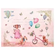Papel Decoupage OPAPEL 30x45 2527 Infantil Menina I