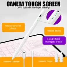 10ª Geração Caneta Touch Ponta Fina Desenho iPad iPhone Android Alta Precisão Universal Visor Bateria Original