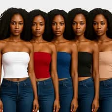 Kit 5 Tube Top Cropped Tomara que Caia Top Faixa Feminino Moda Blogueira Blogueirinha Tubinho Leve