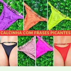 Calcinha Picante Fio Dental Sensual Com Frases Picantes Frase Personalizada Hotwife Cuckold Sexi