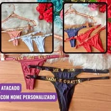 10 Calcinhas Atacado com Letras Passantes Frases Picantes Fio Dental Sensual Letras Personalizadas