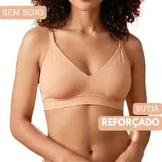 Sutiã Sem Bojo Reforçado Soutien Confortável Feminino Sutia Reforçado Alta Sustentação Poliamida