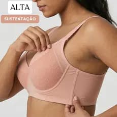 Sutia Reforçado Alta Sustentação Com Bojo Sutiã Feminino Modelador Com Fecho Triplo Pós Cirúrgico