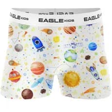 Kit 7 Cuecas Boxer Infantil Microfibra Estampado 1 a 8 anos