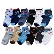 Kit 12 Pares Meias Estampadas Infantil Menino