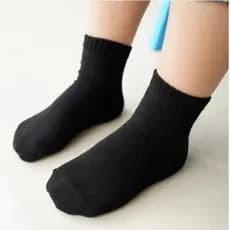 Kit 12 Pares De Meias Cano Curto Preta Com Conforto e Qualidade Para a Criança!