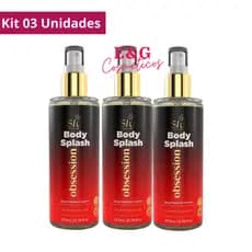 Kit 03 Body Splash Spray Desodorante Corporal Sly Pure Nature Cosméticos 200ml