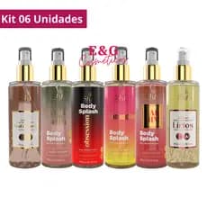 Kit 06 Body Splash Spray Desodorante Corporal Sly Pure Nature Cosméticos 200ml