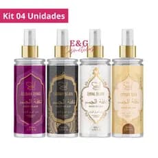 Kit 04 Body Splash Árabe Feminino SOUL 200ml - Desodorante Perfume Corporal Alta Fixação