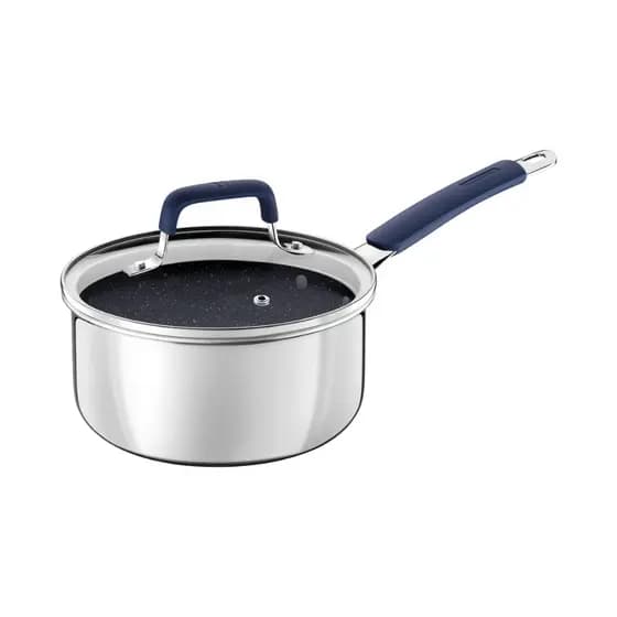 Panela Alumínio 18Cm Romagna Pre C/ Rev Cerâmico - C/ Fundo Externo Em Aço Inox