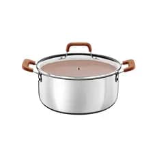 Caçarola Alumínio 20Cm Romagna Mar C/ Rev Ceramico - C/ Fundo Ext Em Aço Inox