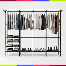 Guarda Roupa Open Closet Organezie 4 Colunas Dobrável