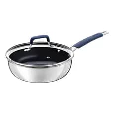 Frigideira Funda Alu C/Tp 24Cm Romagna Pre - C/ Rev Ceramico E C/ Fundo Externo Em Aco Inox