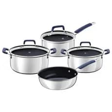 Jogo Panela Aluminio 4Pc Romagna Pre C/ Rev Cerâmico - Sortidos C/ Fundo Ext Em Aço Inox