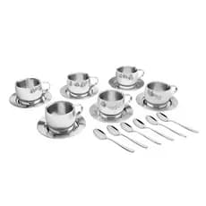 Jg.Aço Inox P/Chá/Cappuccino 18 Pcs