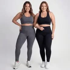 Calça Leg Plus Size Cintura Alta G1 G2 G3 Sem transparência Academia