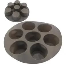 Forma Silicone Cupcake 7 Cavidades Air Fryer Antiderrapante Colorida  Cozinha Bolinhos