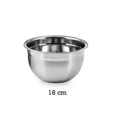Tigela Inox Multiuso 18cm Resistente Profissional Cozinha Bowl Grande