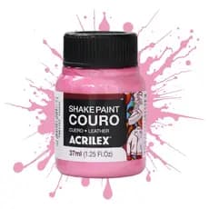 Tinta Couro Acrilex Shake Paint Couro Pote 37 Ml Rosa Chiclete 472 Tênis Sapatos Bolsas Jaquetas