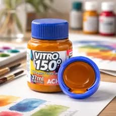 Tinta Vitro 150° Vidro e Porcelana 37ml - Amarelo Ocre 564 - Acrilex - 011400564