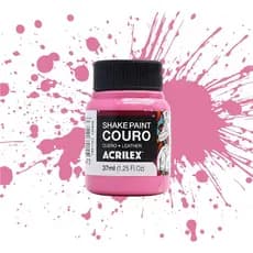 Tinta Para Couro Shake Paint 37ml Acrilex Unidade 472 Rosa Tinta Proporciona Acabamento Uniforme