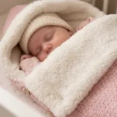 Saco de Dormir Cobertor de Tricô Bebê Forrado Peluciado Quentinho para Frio 75x44cm