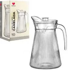 Jarra Canelada  Diamond Transparente 1620ml Em casa tem