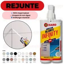 Rejunte Infinity Híbrido Impermeável Piscinas Porcelanato Antifungo Alta Durabilidade Diversas Cores Hard