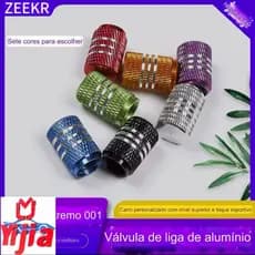 Tampa de Válvula de Pneu em Liga de Alumínio Universal - Kit 2 ou 4 Peças