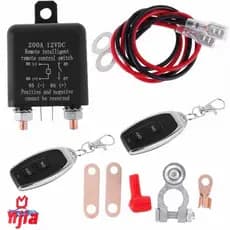 Relé de Desconexão de Bateria 12V com Controle Remoto Antifurto