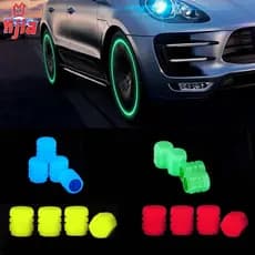 Tampas de Válvula de Pneu Efeito Brilho no Escuro (Kit 2 ou 4 Peças) em Plástico ABS