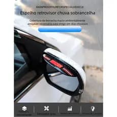 Protetor de Chuva Sol Viseira Defletor Adesivo Espelho Retrovisor Carro